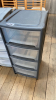 PLASTIC 4 DRAWER CABINET