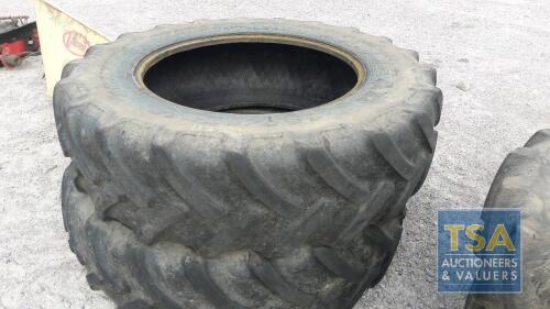 2 X TYRES 18.4 X 38