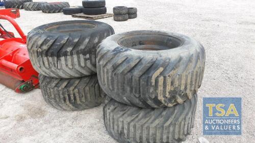 4 X TRAILER WHEELS 500/45-22.5 8 STUD