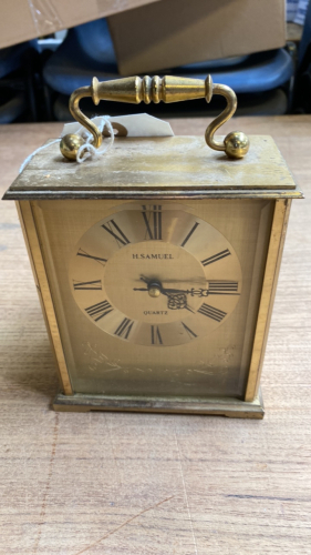 H SAMUEL QUARTZ CARRIAGE CLOCK