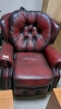 MAROON LEATHER RECLINER CHAIR