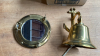 BOX BRASS SHIPS BELL & MIRROR