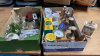 2 BOXES CLOCKS GLASSES MUGS ETC