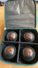 SET 4 LAWN BOWLS & BAG