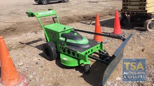 MEAN MACHINE BATTERY MOWER C/W SNOW BLADE