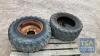 2 - 10 X 16.5 SKID STEER TYRES & 1 X 8 STUD RIM FOR CASE S/STEER