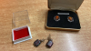 BAG-2 SETS EAR-RINGS -STERLING SILVER & AGATE