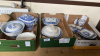 3 BOXES BLUE & WHITE WARE