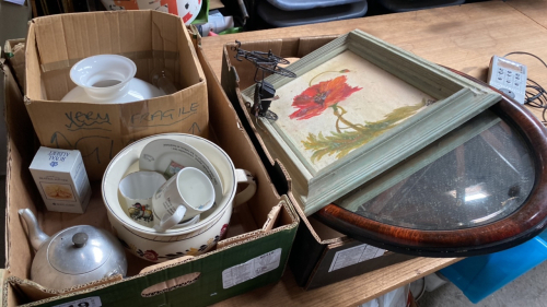 2 BOXES-LAMPPARTS POTTY CHINA TEAPOT PICTURE MIRROR METAL BIKE