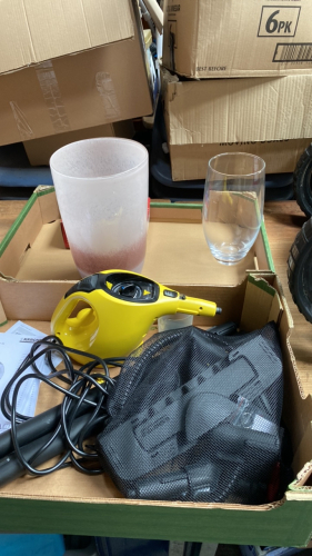 2 BOXES KARCHER FLOOR KIT VASES & LIGHTS