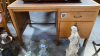 LEATHER TOP KNEE HOLE DESK