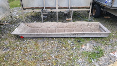 Galvanised cattle foot bath Used once