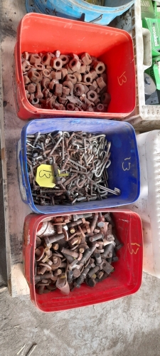 ASSORTED BOLTS, NUTS ETC X 3 BUCKETS