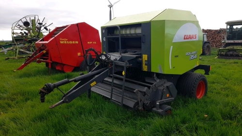 CLAAS ROLLANT 354 ROUND BALER 4X4, 24K BALES WIDE PICK UP CHOPPER BALER CLAAS ROLLANT 354 ROUND BALER 4X4, 24K BALES WIDE PICK UP CHOPPER BALER