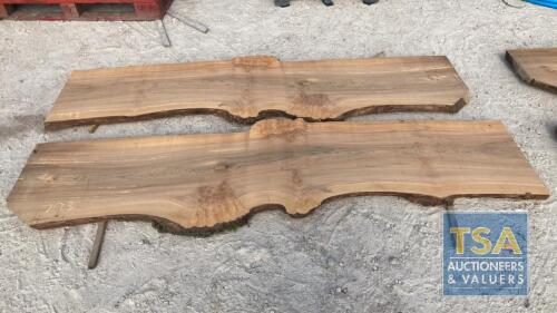 2 WYCH ELM BOARDS 2000X500X40