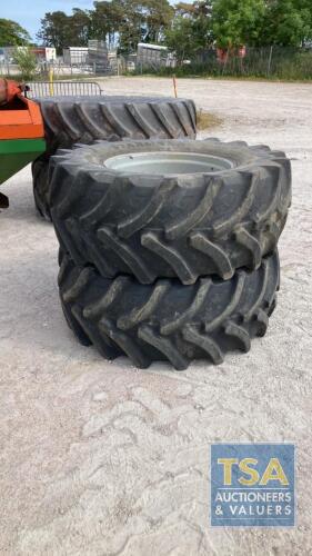 SET FRONT WHEELS 540/65/28 60% TREAD