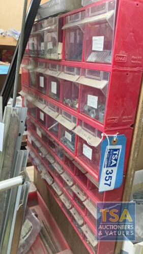 Multi Drawer Storage Unit c/w Quantity Nuts, Split Pins,