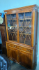 YEW WOOD DISPLAY CABINET