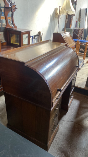 OAK ROLL TOP DESK