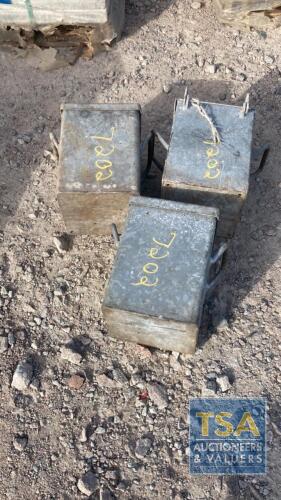 GALVANISED STORAGE BOXES X 3