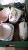 3 BOX ASSORTED CHINA, VASES, PLATES, BOWLS ETC