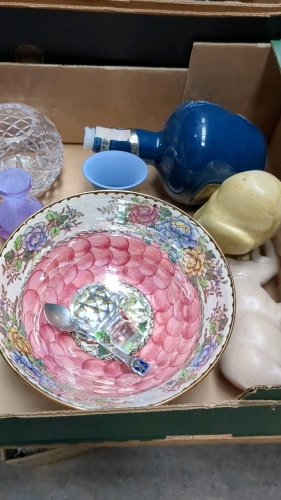 2 BOXES ASSORTED CHINA & GLASS ETC