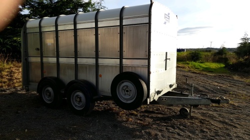 IFOR WILLIAMS TA610G 12 X 6 DOUBLE AXLE LIVESTOCK TRAILER