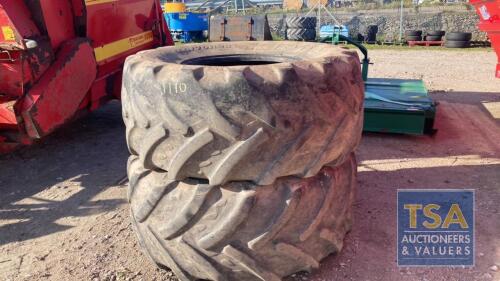 2 X TRACTOR TYRES 600/70/28