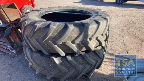 2 X REAR MICHELIN TRACTOR TYRES 18.4 R38