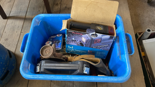 BOX AIR COMPRESSOR TOOLS ETC