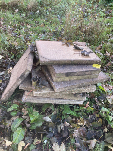 PILE OF CONCRETE FLAGSTONES