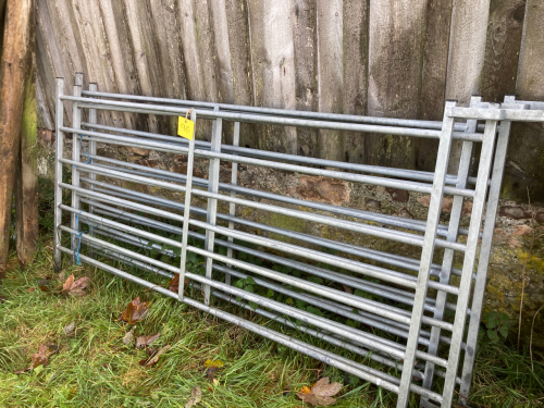 4 NO GALVANISED SHEEP HURDLES