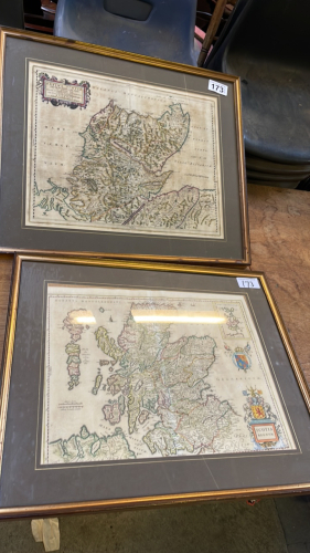 2 FRAMED MAPS SCOTLAND