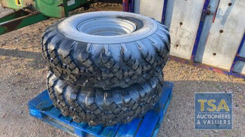 2 X 13.00 - 18 6 STUD TYRES