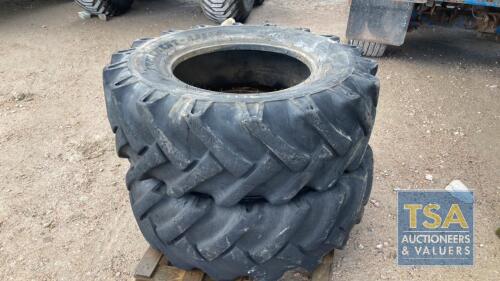 2 X TELEHANDLER TYRES 15.5/80-24