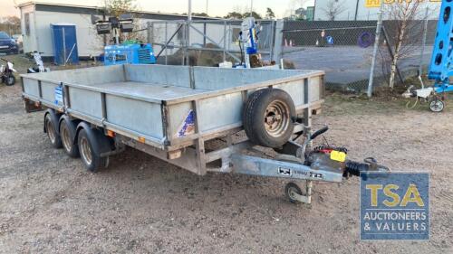 IFOR WILLIAMS LM166 16' FLAT BED T -AX, C/W SIDES, ALUM FL 2013