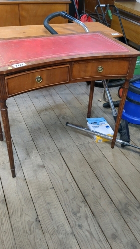 NARROW RED TOP DESK & BED TABLE