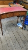 NARROW RED TOP DESK & BED TABLE