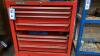 Stack-On Rolling Tool Chest Containing Various Hand Tools -