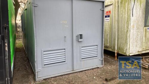 24FT STEEL SITE SECURE CABIN C/W HARRINGTON GENERATOR