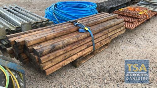 8' X 4" WOODEN POSTS