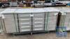 UNUSED 7' 10 DRAWER, 2 CABINET SS WORKBENCH C/W DRAWER LOCKS, - 2