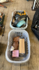 2 BASKETS MISC CRYSTAL LIGHTS LAMP ETC