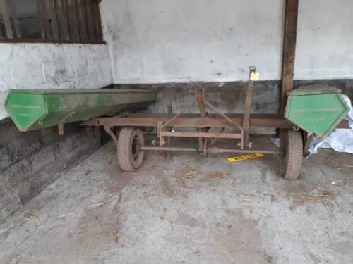 BROADCAST GRASS SEEDER C/W RUBBER TYRES 3PT