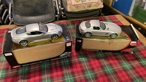 AUSTIN MARTIN & MERCEDES TOY CARS