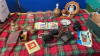 BOX LAMPS GLASSWARE AA BADGES ETC