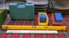 2 BOXES TOOL BOXES LEVEL FOOT PUMP ETC - 6