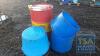 Steel Oil Drum & Quantity Plastic Mineral Tubs