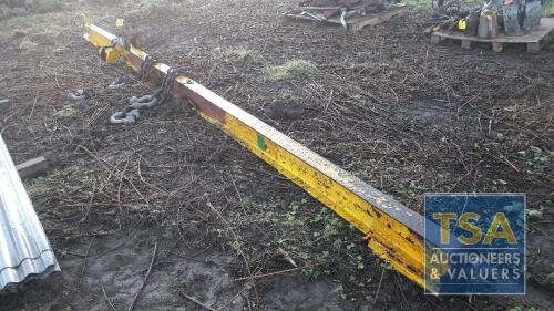 19' Steel Beam c/w Morris Rail Runner & Morris I Ton Chain