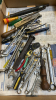 3 BOXES ASSORTED TOOLS CROW BARS ETC - 3